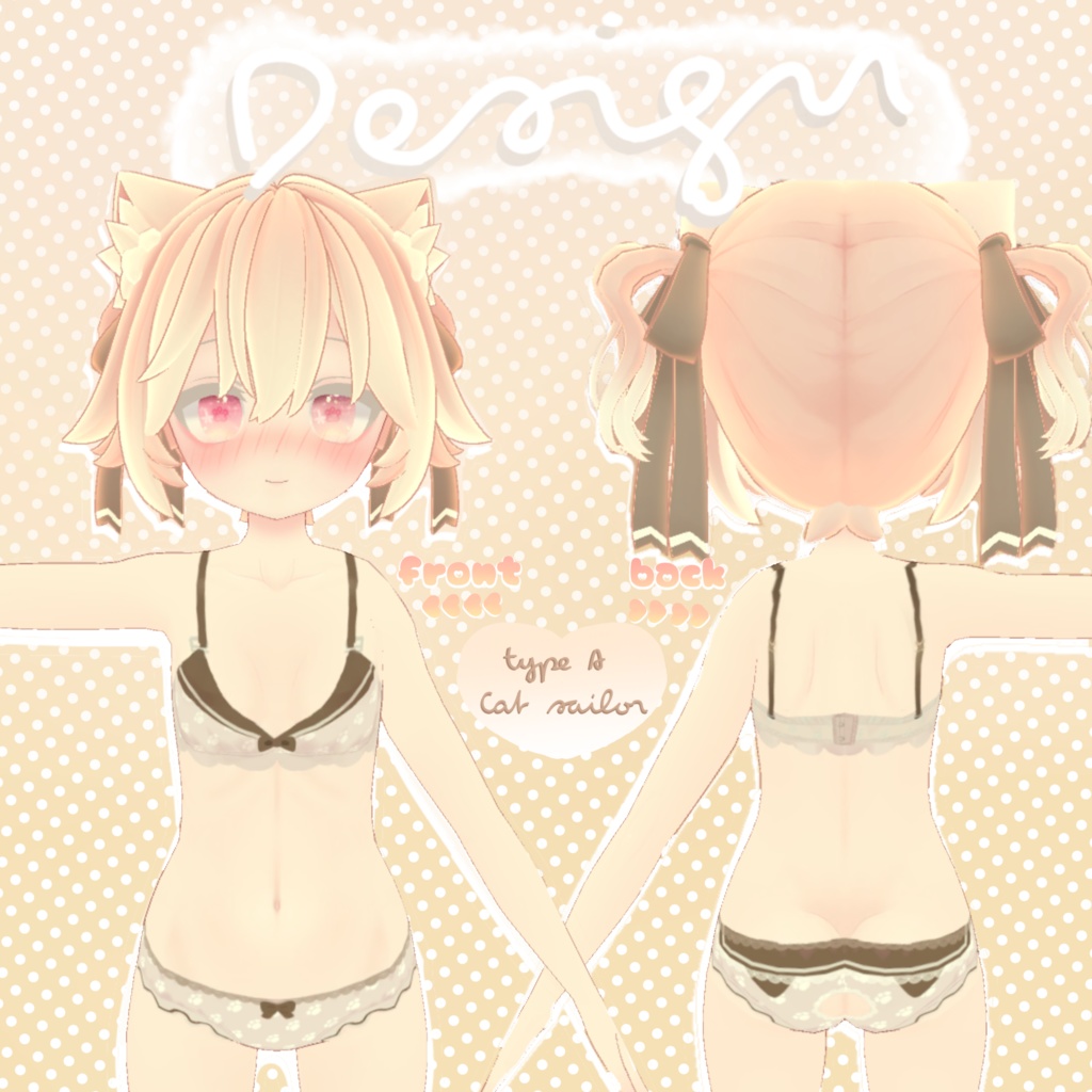 【こまどアバター想定】Cute underwear!♡【下着テクスチャ】