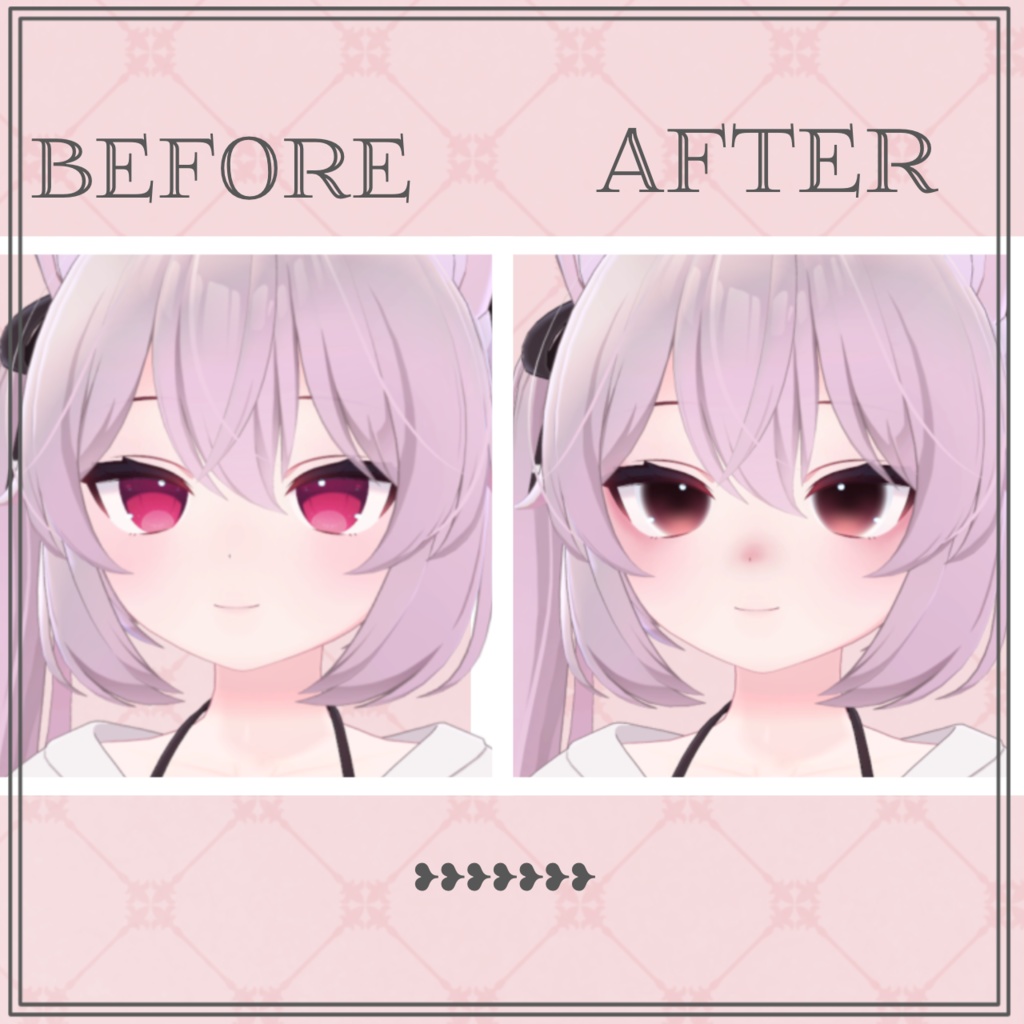 【複数アバター対応予定】ほんわかアイ&メイクテクスチャ