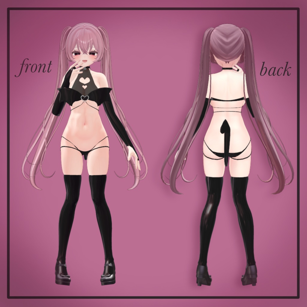 【複数アバター対応】Succubus lingerie