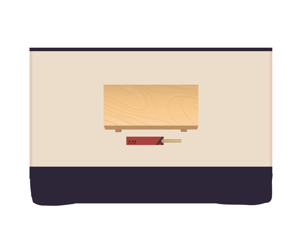 鮨をのせるトートとポーチ