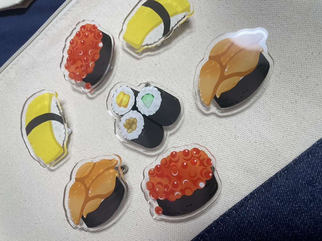 鮨アクリルバッジ