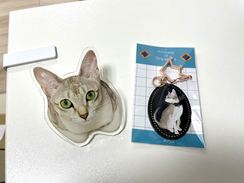 クラシカルアクリルキーホルダー【猫 シンガプーラ】