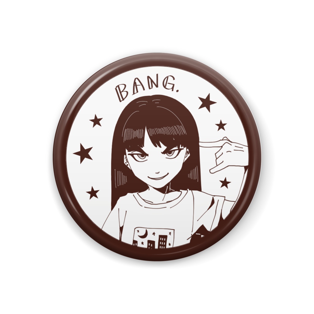 学丸オリジナルシリーズNo.1「BANG」缶バッチ