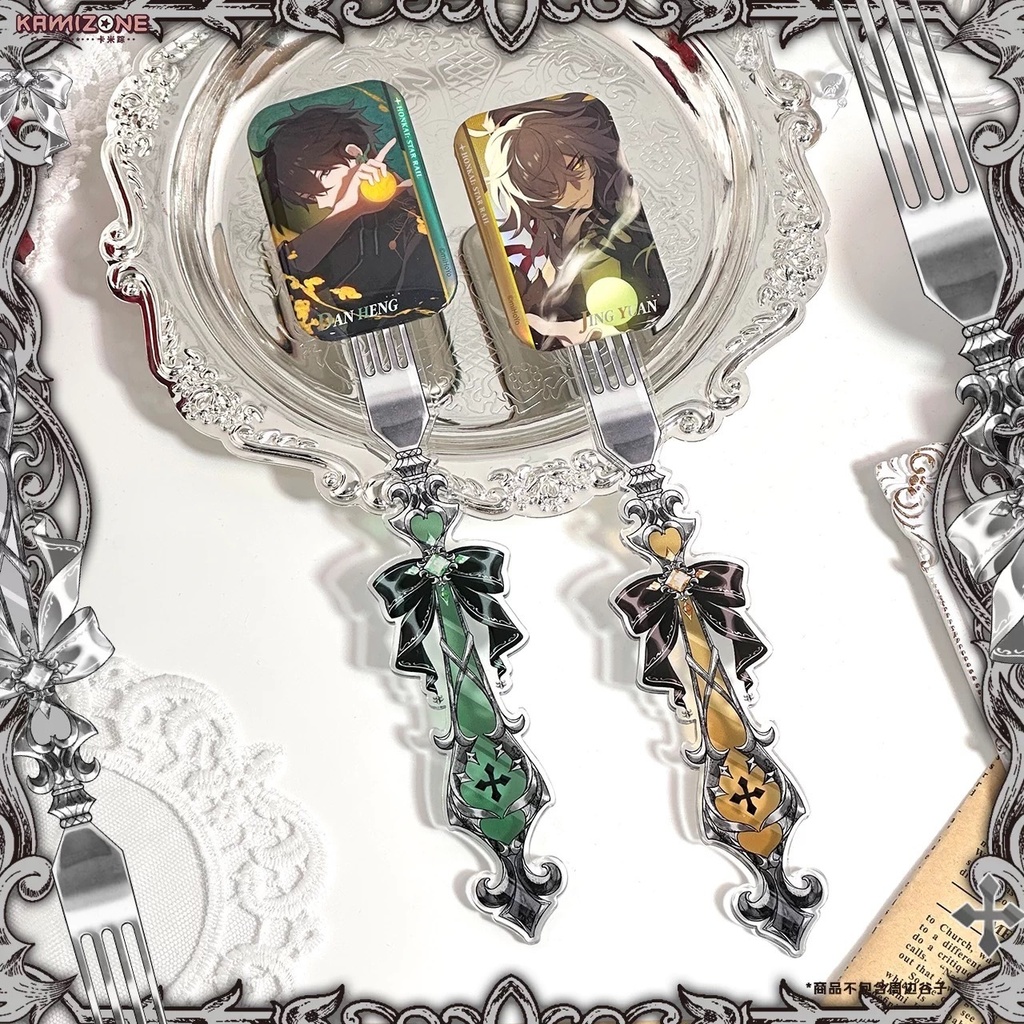【予約販売】ゴシック風フォーク型アクリルディスプレイスティック(缶バッジ・トレカ展示用 マグネット式)推し活グッズ