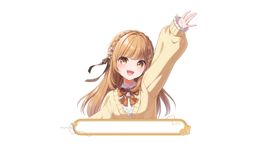 ふわふわ動く!刺繍のコメント【わんコメテンプレート】