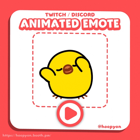 【Twitch/Discord】うごくひよこエモート/Dancing Chick Emote
