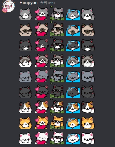 【Twitch/Discord】うごく猫エモートセット/Animated Cat Emote Set