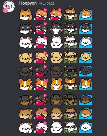 【Twitch/Discord】うごく犬エモートセット/Animated Dog Emote Set