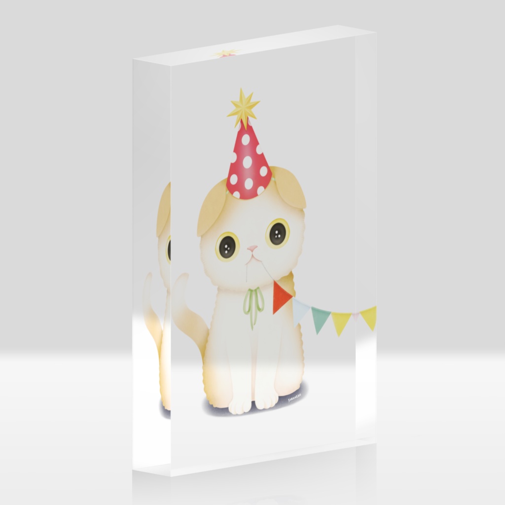 『Happy Birthday Cat !』アクリルブロック