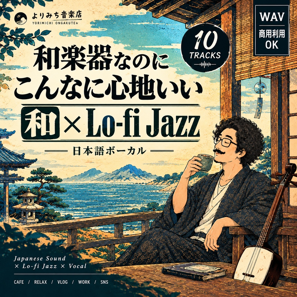 【商用利用OK】和の音なのに、こんなに心地いい｜ずっと流していたい和モダン10曲｜Lo-fi Jazz × R&B【WAV】