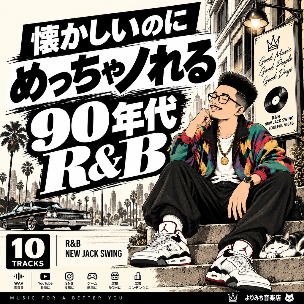 【商用利用OK｜10曲】懐かしいのにめっちゃノれる90年代風R&B｜New Jack Swing｜BGM音源