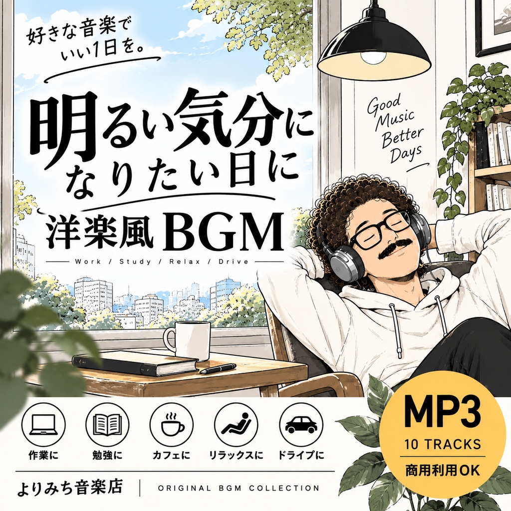 【商用利用OK｜10曲】明るく爽やかな洋楽風BGM｜YouTube・Vlog・旅行・店舗向け【MP3】