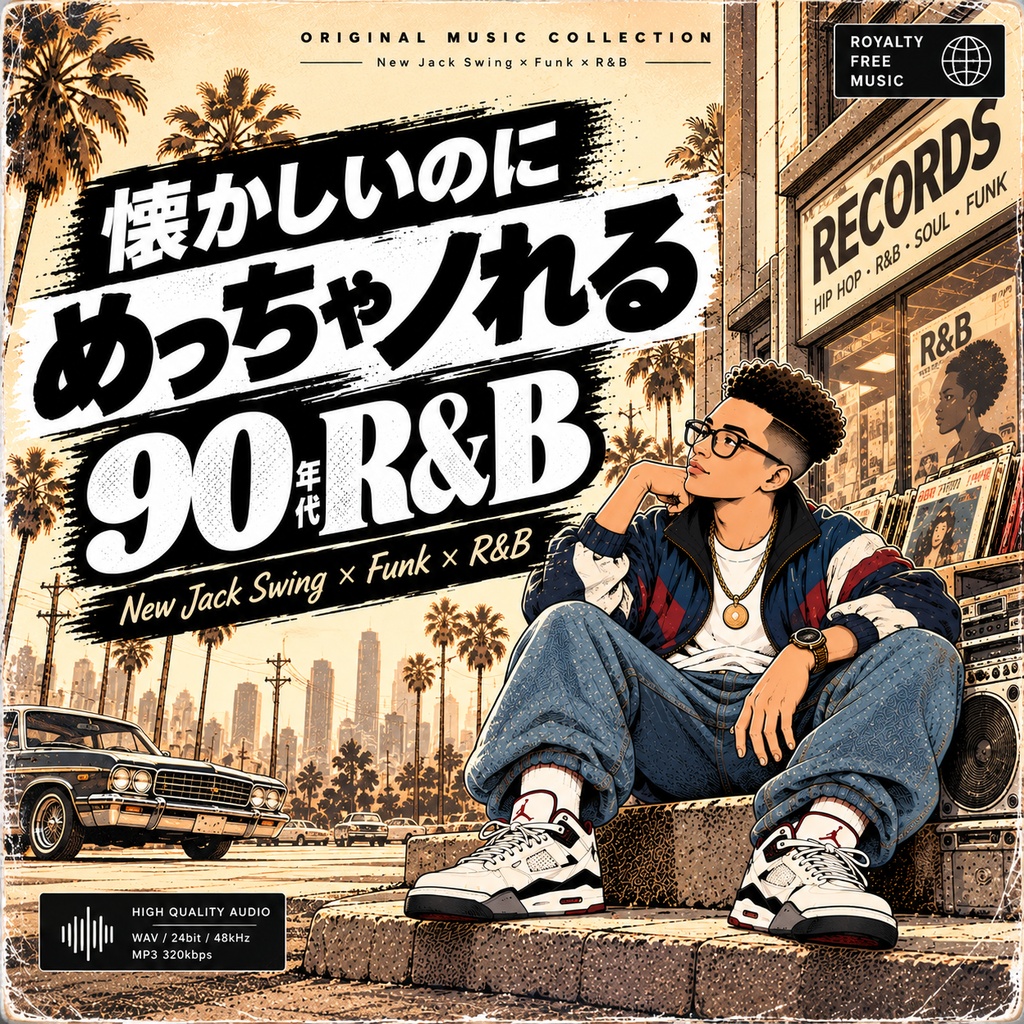 【商用利用OK・全10曲】懐かしいのにめっちゃノれる！90年代風R&B × New Jack Swing × Funk｜洋楽BGM・音楽素材集