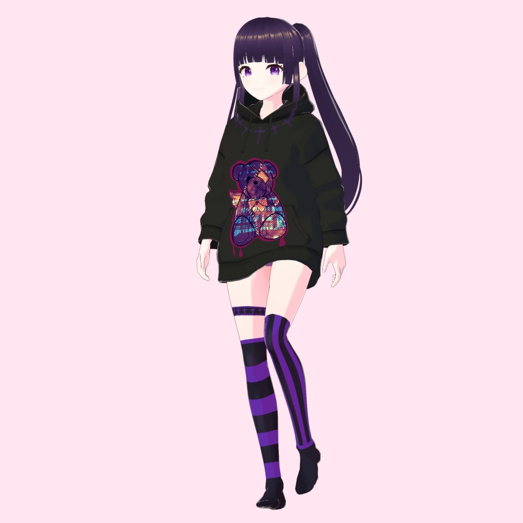 【VRoid】地雷系パーカーセット やみベアー