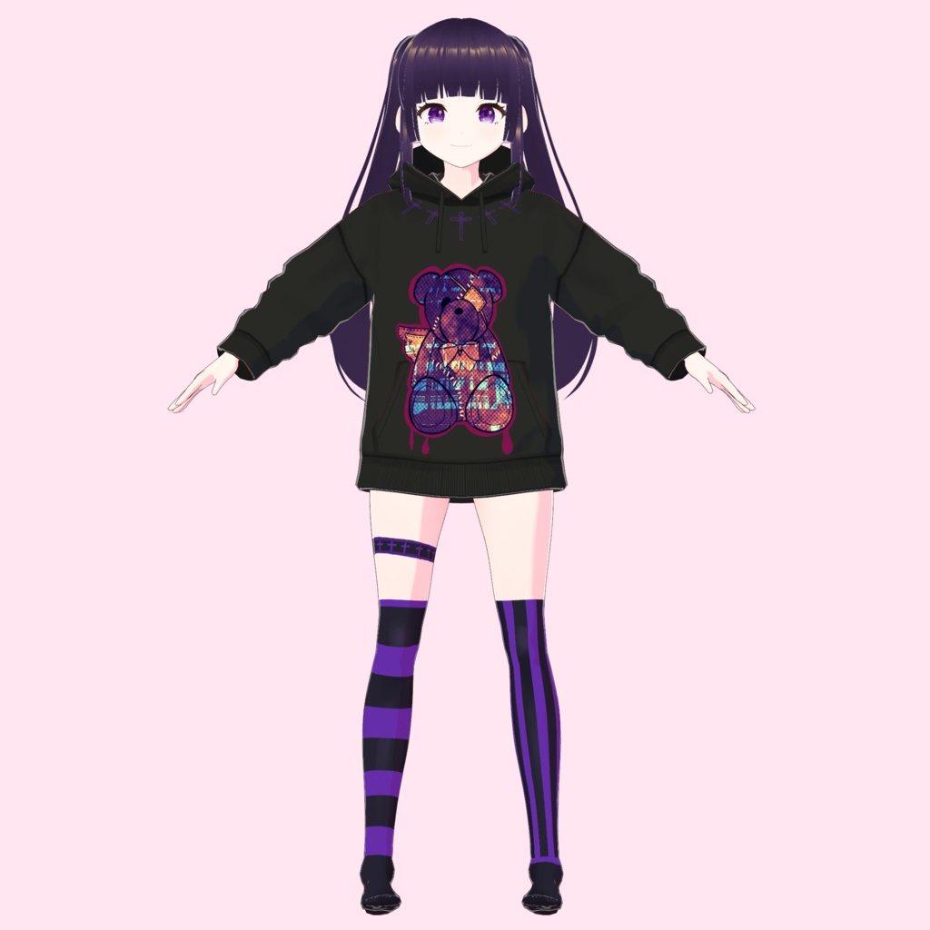 【VRoid】地雷系パーカーセット やみベアー