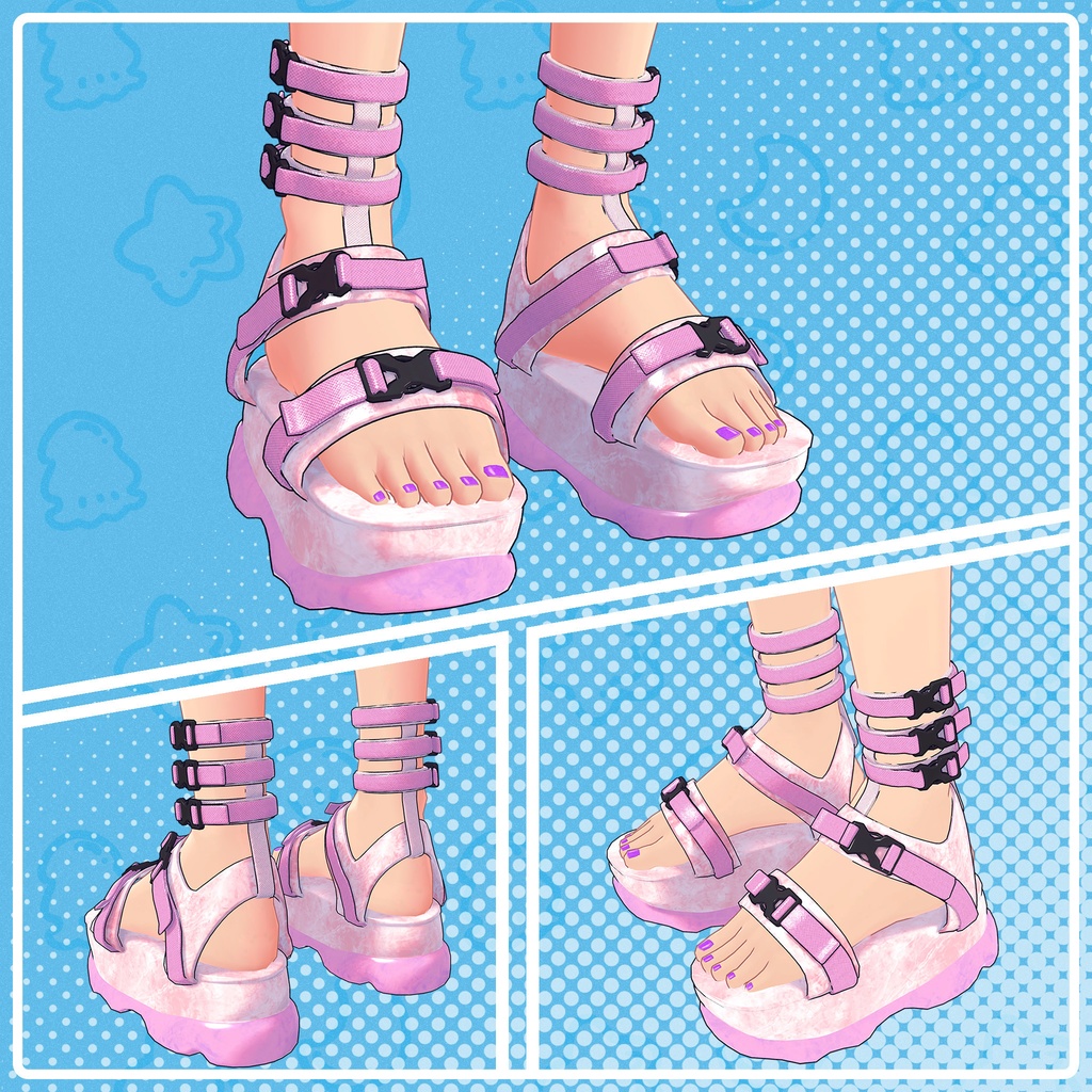 【レイシャークコーデ】スイムブラトップ&ドルフィンパンツ&サンダルセット