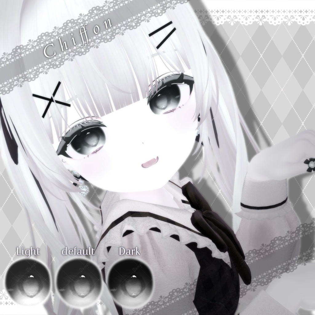 【8アバター対応】〜Midnight eye texture〜《ミルフィ・ミルティナ・ショコラ・しなの・シフォン・マヌカ・セレスティア・真冬》