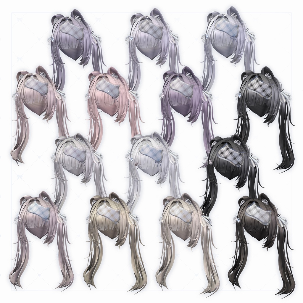 【9アバター対応】ねむねむ にゃんこヘアー