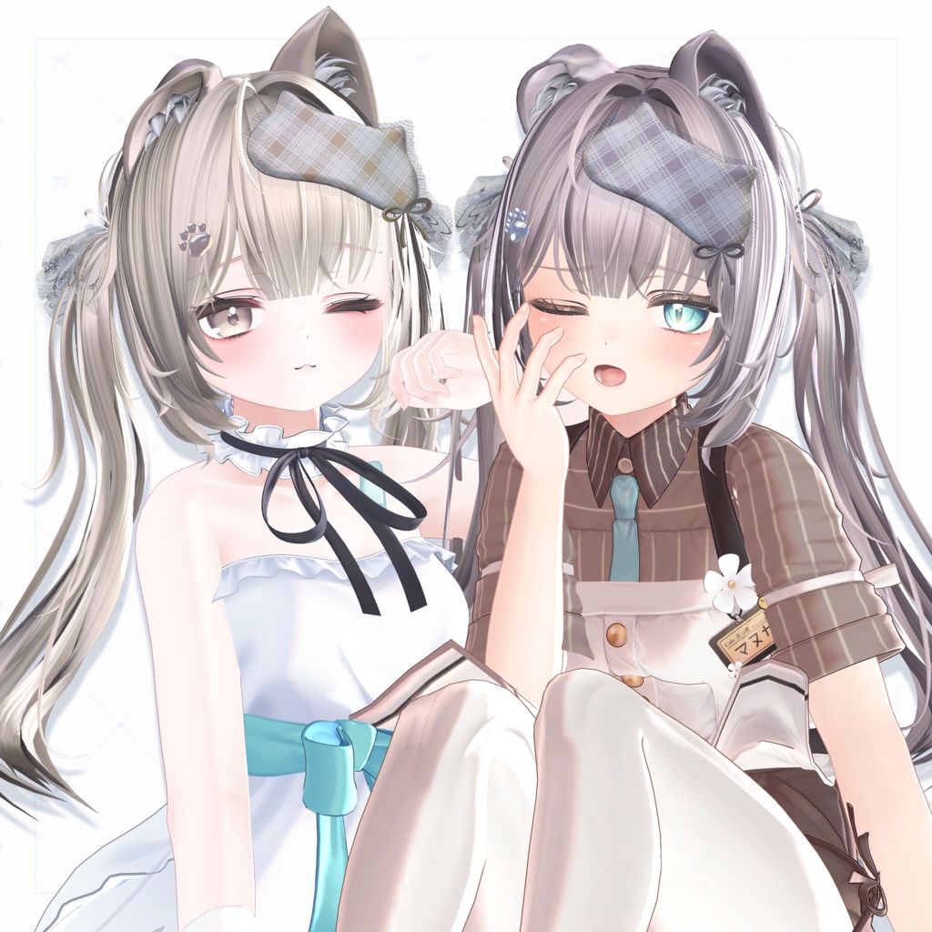 【9アバター対応】ねむねむ にゃんこヘアー