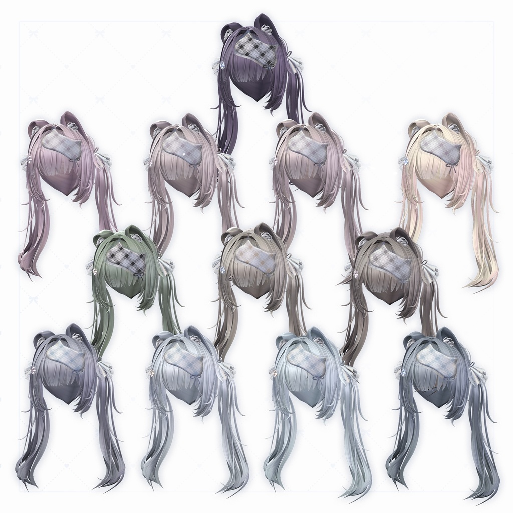 【9アバター対応】ねむねむ にゃんこヘアー