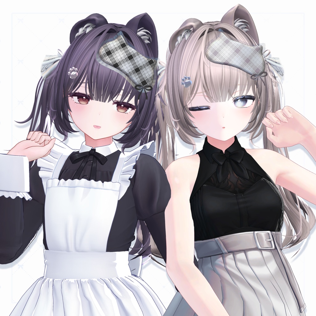 【9アバター対応】ねむねむ にゃんこヘアー