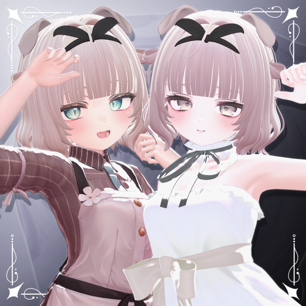 【9アバター対応】Sweet Pups ヘアー