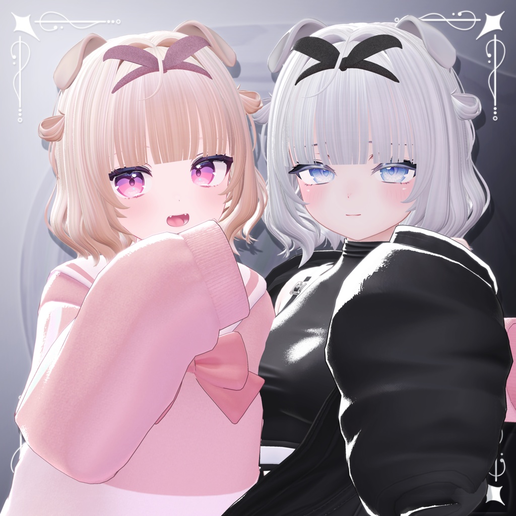 【9アバター対応】Sweet Pups ヘアー