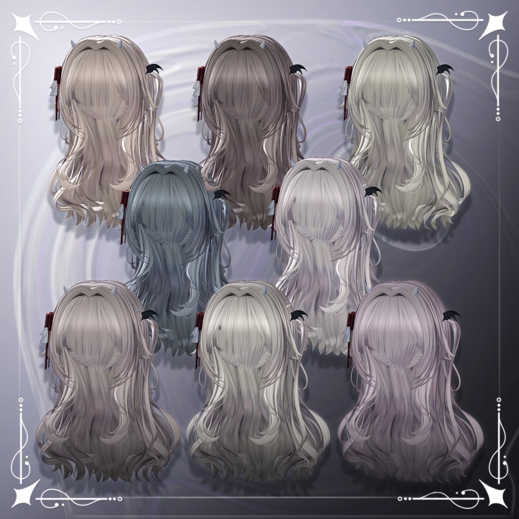 【10アバター対応】Little Devil Hair