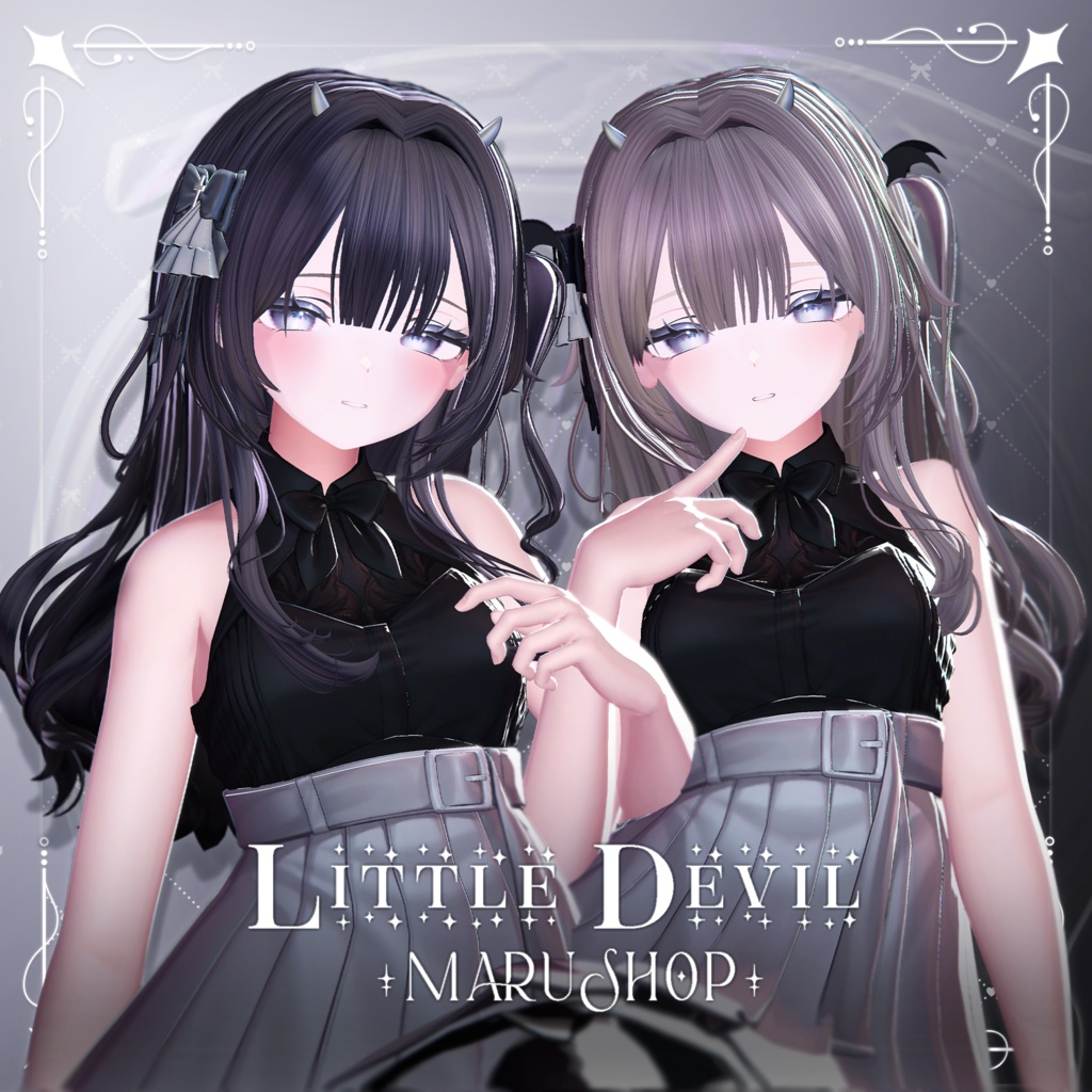 【10アバター対応】Little Devil Hair