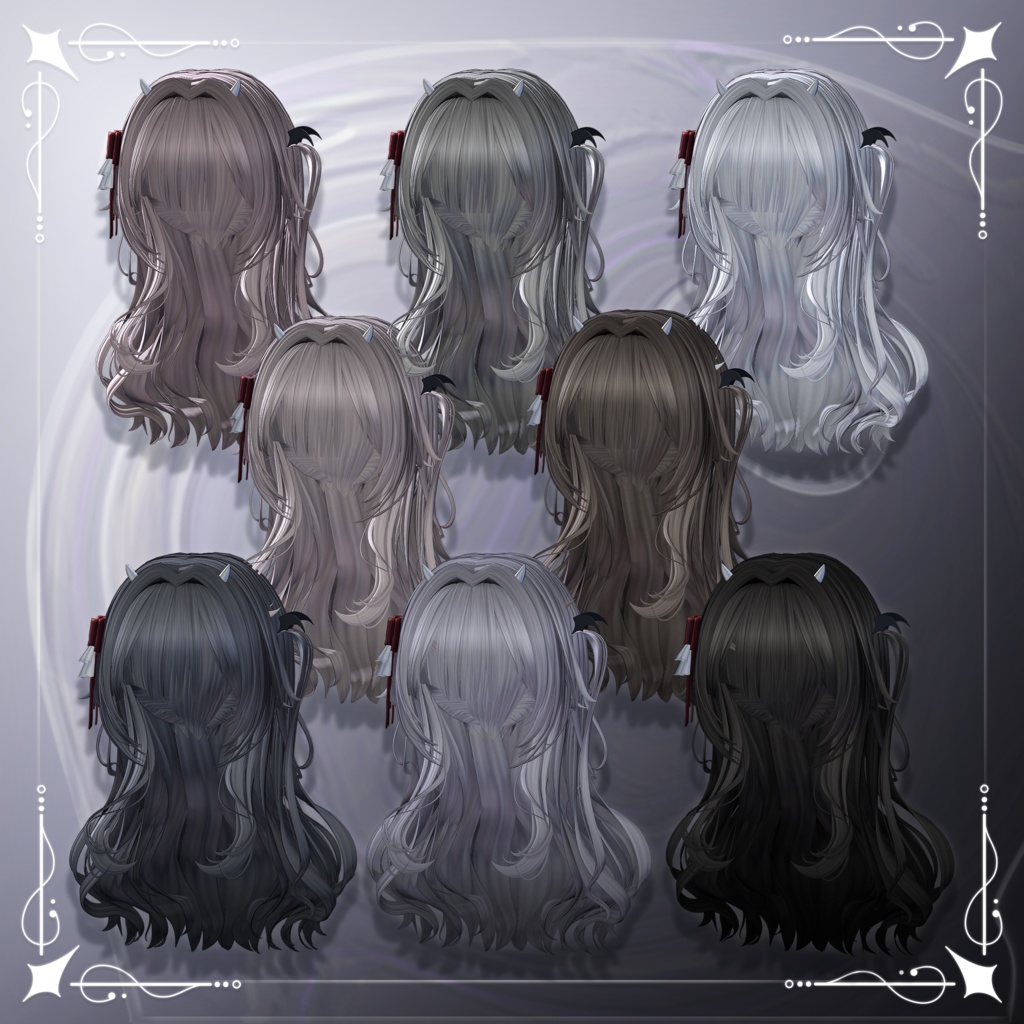 【10アバター対応】Little Devil Hair