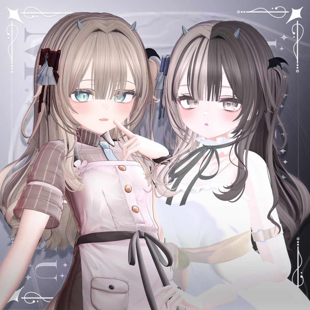 【10アバター対応】Little Devil Hair