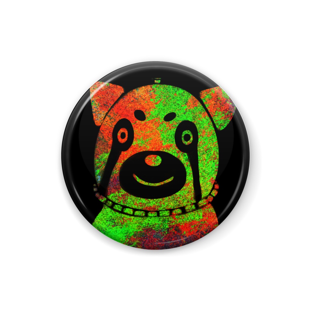 らくがきいぬの缶バッチ