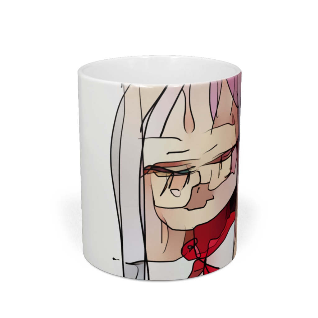 左手で描いた絵のマグカップ