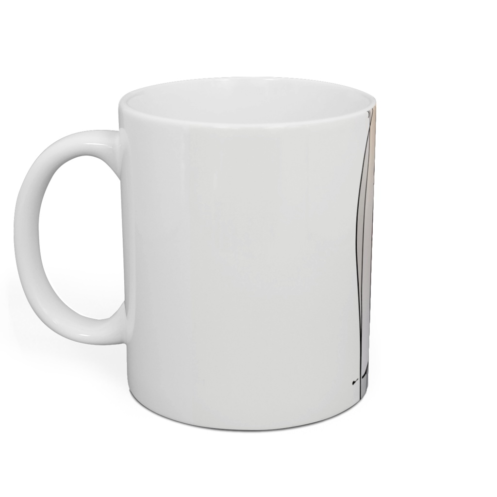 左手で描いた絵のマグカップ