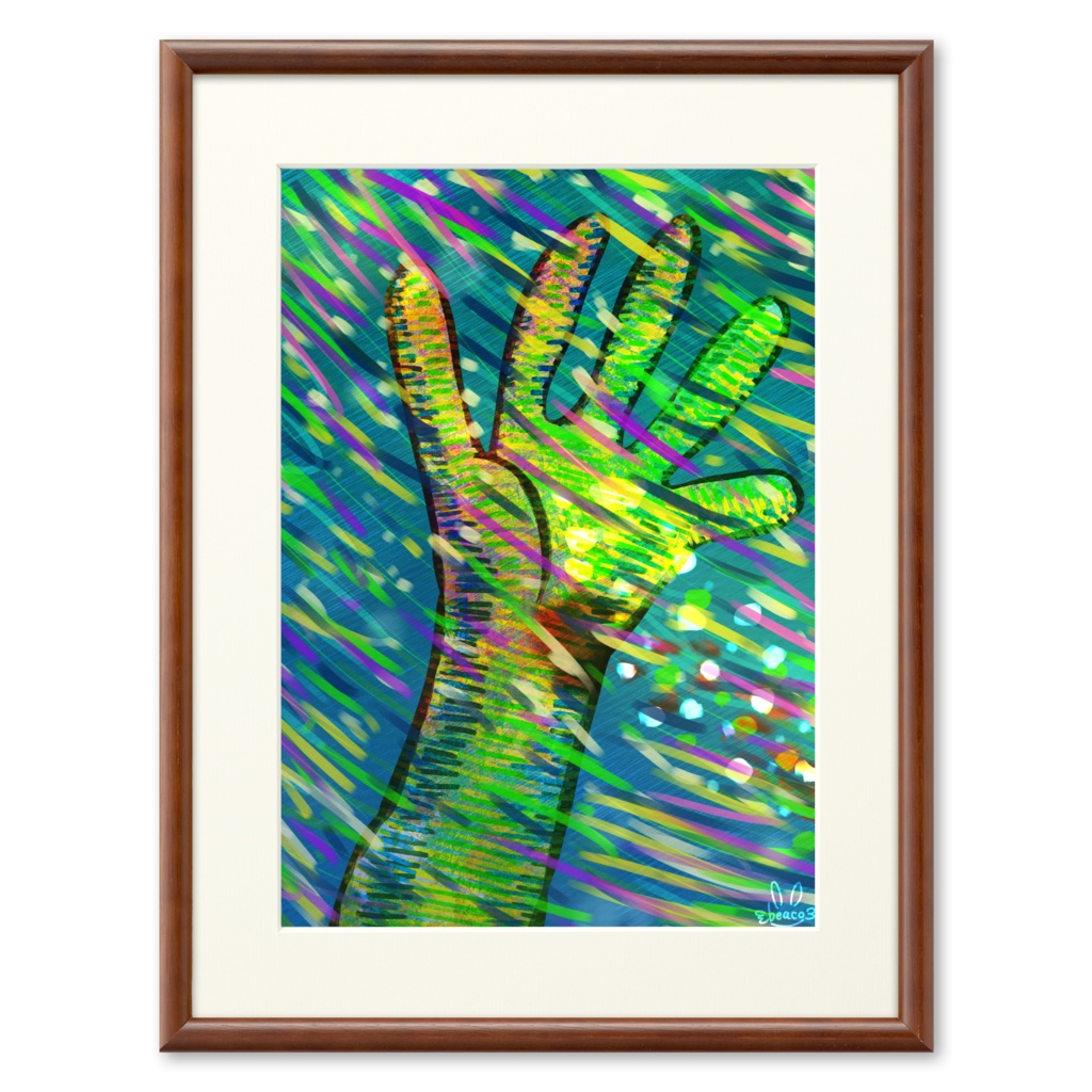 【複製画】緑の手【オリジナル】