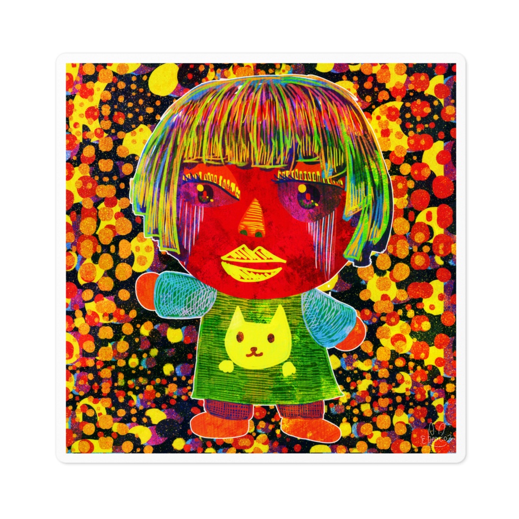 【ステッカー】赤い顔のよくわからんやつ【オリジナル】