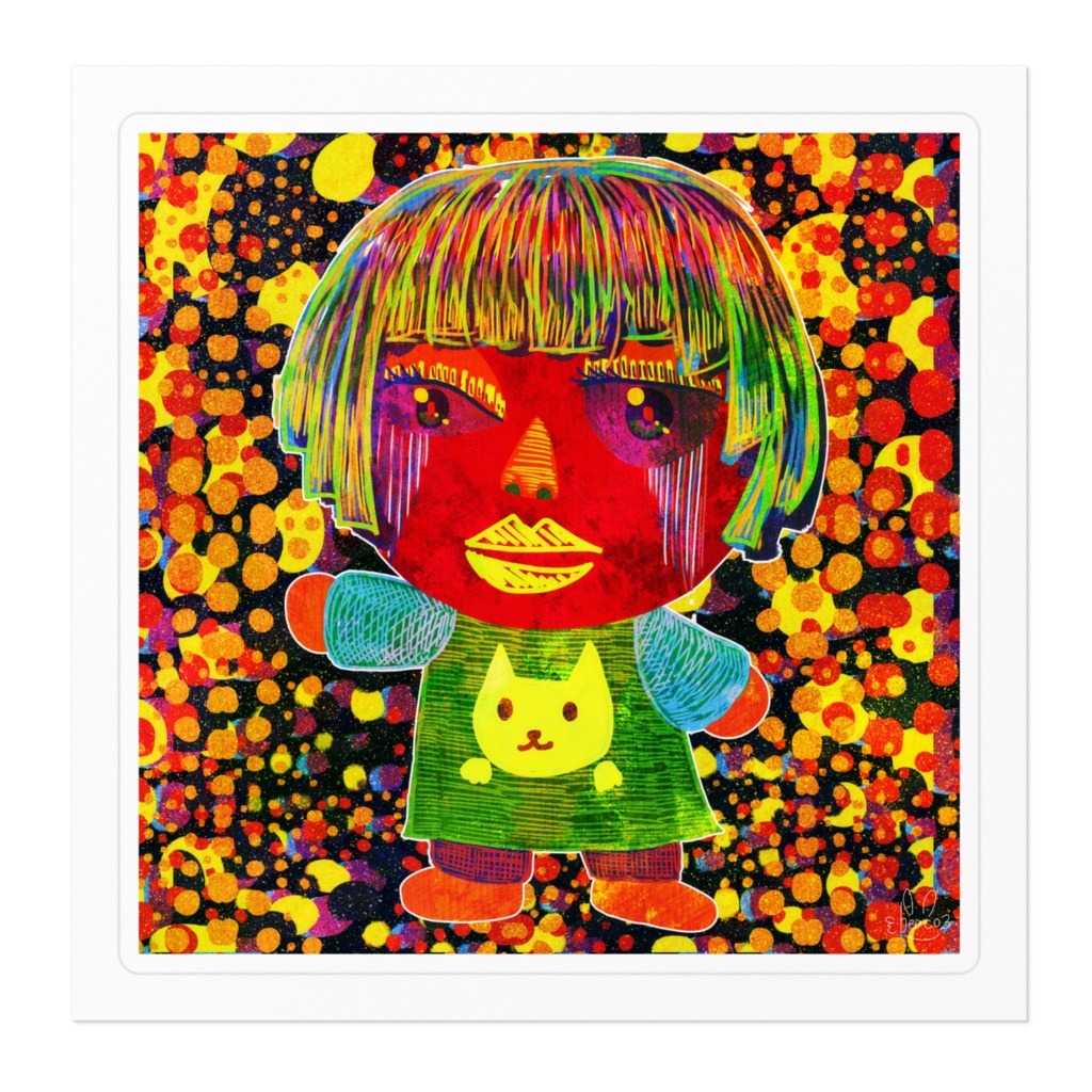 【ステッカー】赤い顔のよくわからんやつ【オリジナル】