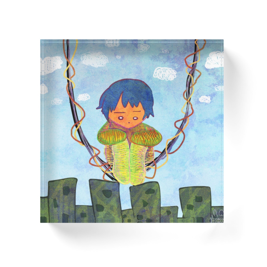 【アクリルブロック】電のはしご【オリジナル】