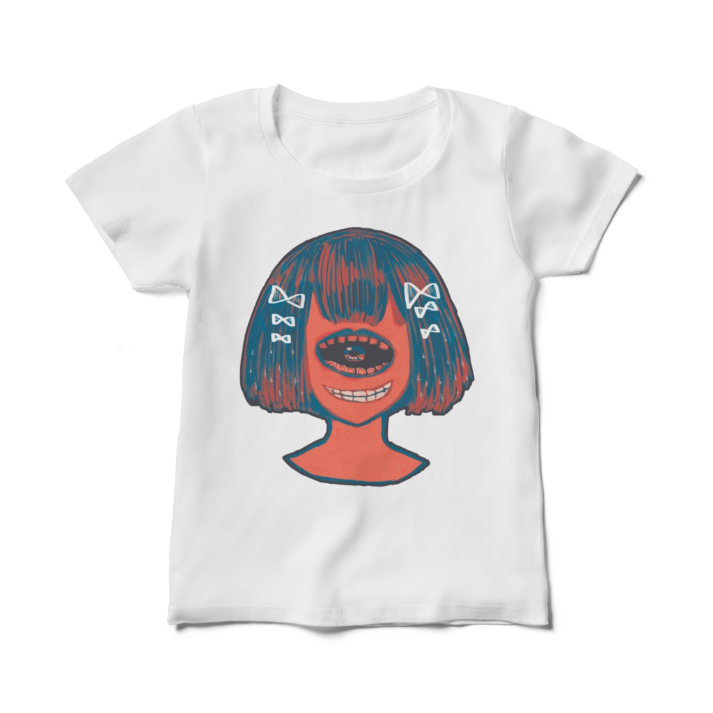 【レディースTシャツ】おめめめ【オリジナル】