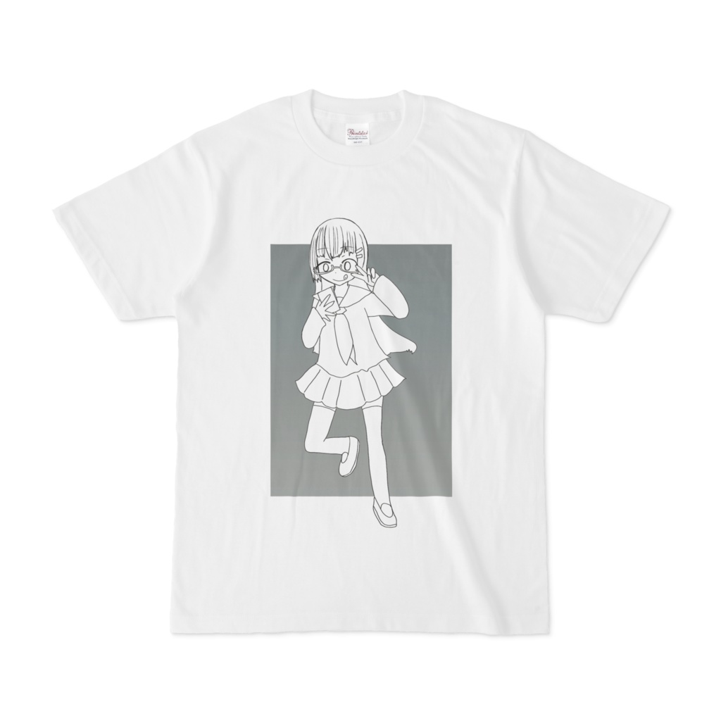 【Vtuber】十六夜小波オリジナルTシャツ【らくがきいち】