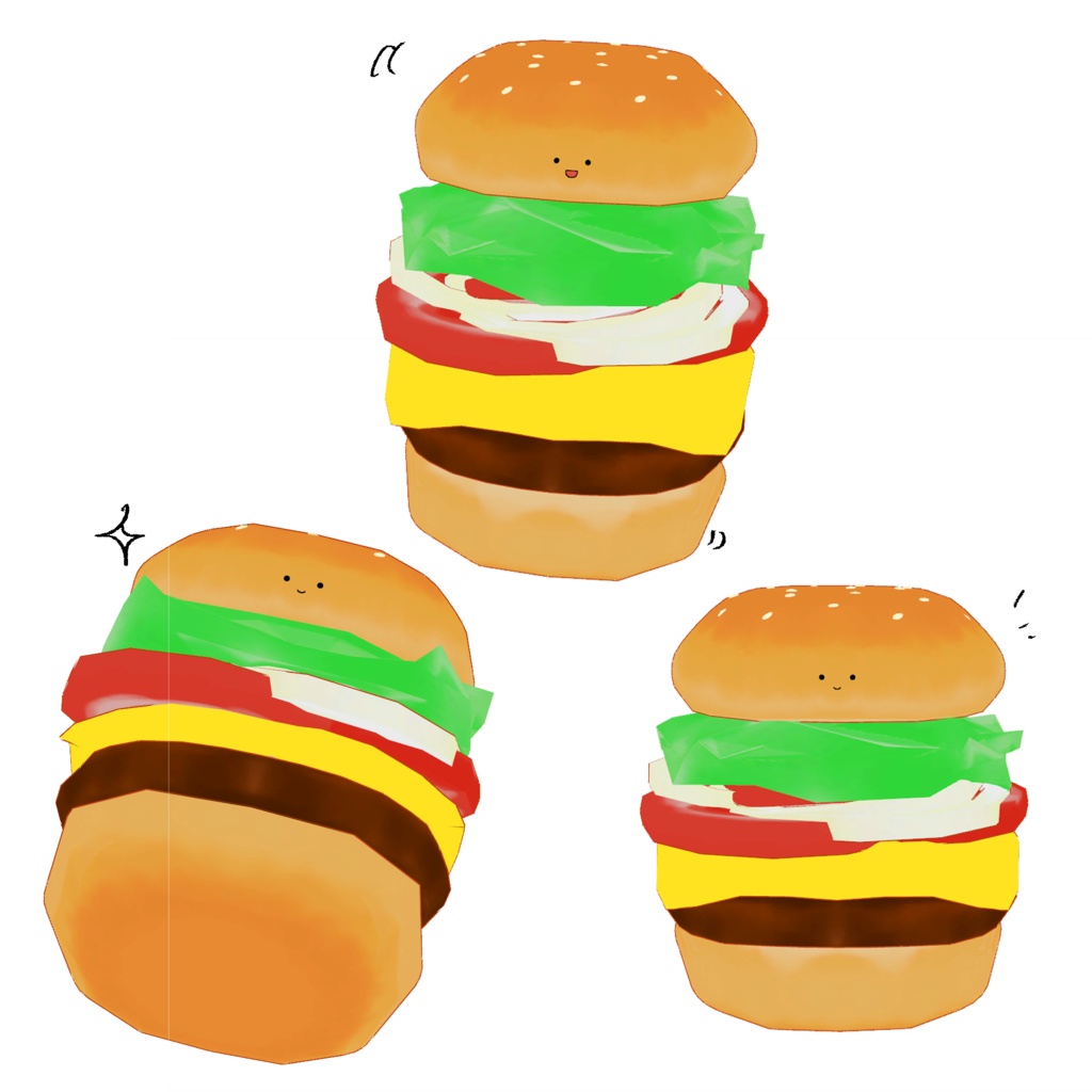 【弾力抜群】ハンバーガー / Hamburger