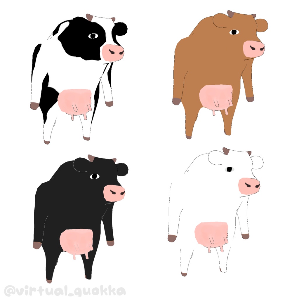 【オリジナル3Dモデル】牛 / COW