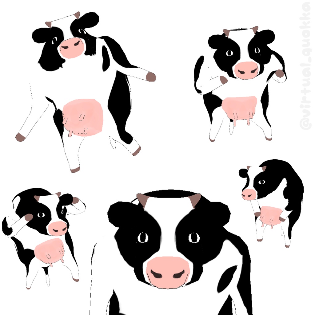 【オリジナル3Dモデル】牛 / COW