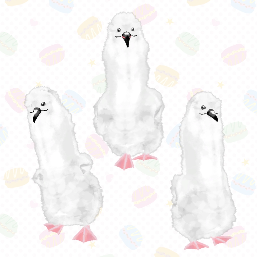 【VRChat対応】アホウドリの雛 / Albatross Chicks【オリジナル3Dモデル】