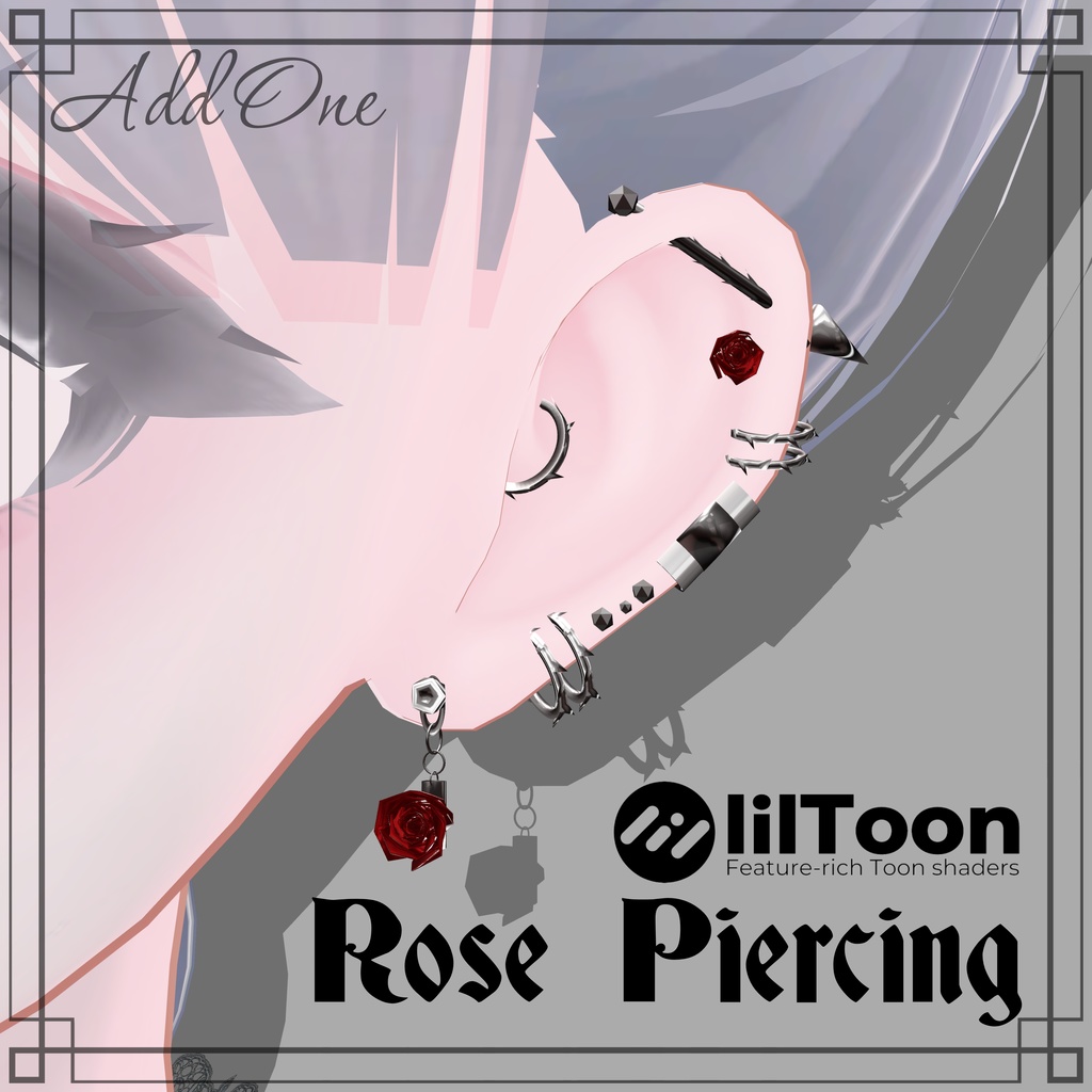 【10アバター対応】🥀Rose Piercing