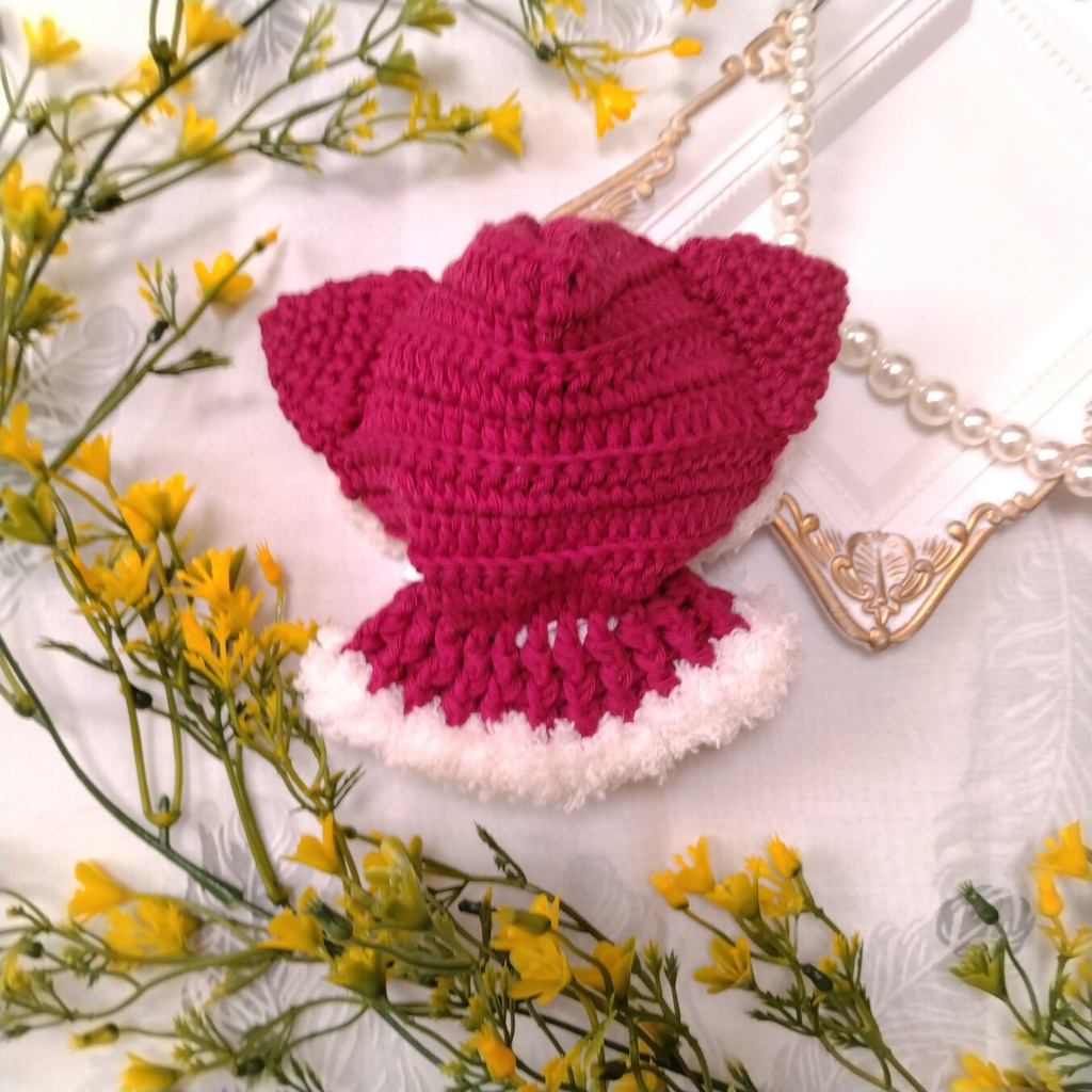 10cmぬい用手編みねこミミケープ