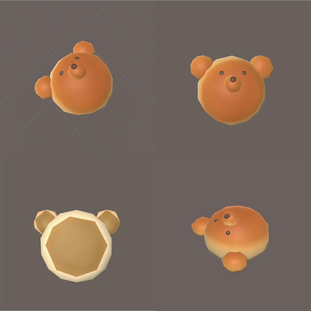 【3Dモデル】くまパン