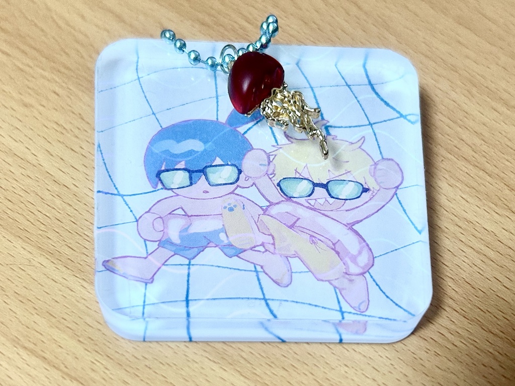 海だ！ドミノ風アクキー