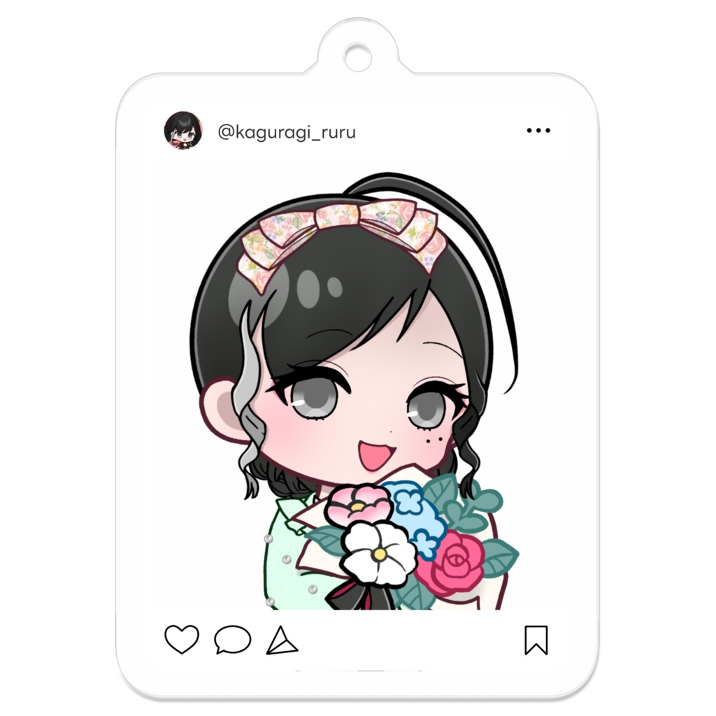 SNS風アクリルキーホルダー~バースデーブルーム~