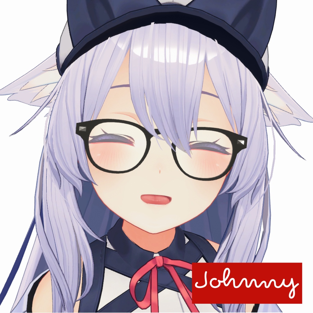 【10アバター対応】ボスリントン眼鏡 “JOHNNY” 【VRC想定】